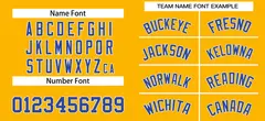 Yellow Royal-White Classic Authentic Baseball Jersey 3
