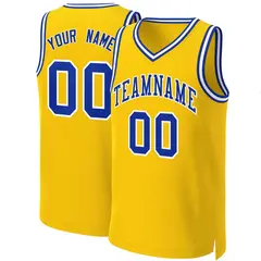 Yellow Royal-White Classic Basketball Jersey 1