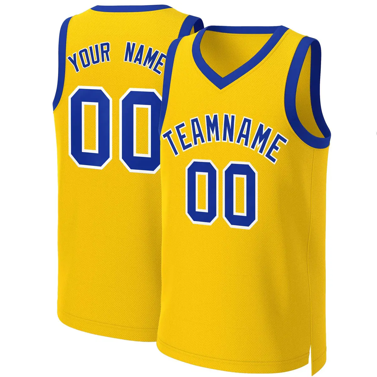 Yellow Royal-White Classic Basketball Jersey