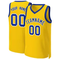 Yellow Royal-White Classic Basketball Jersey 1