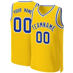 Yellow Royal-White Classic Basketball Jersey 1