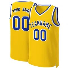 Yellow Royal-White Classic Basketball Jersey 1