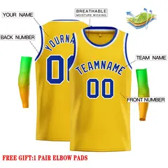 Yellow Royal-White Classic Casual Basketball Jersey 2