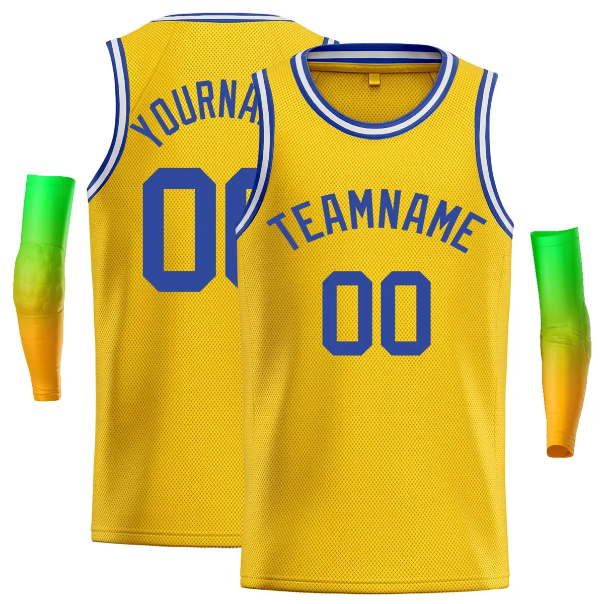 Yellow Royal-White Classic Casual Basketball Jersey