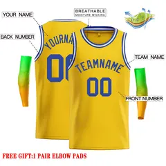 Yellow Royal-White Classic Casual Basketball Jersey 2