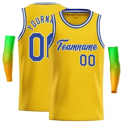 Yellow Royal-White Classic Casual Basketball Jersey