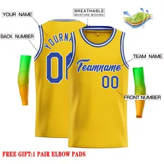 Yellow Royal-White Classic Casual Basketball Jersey 2