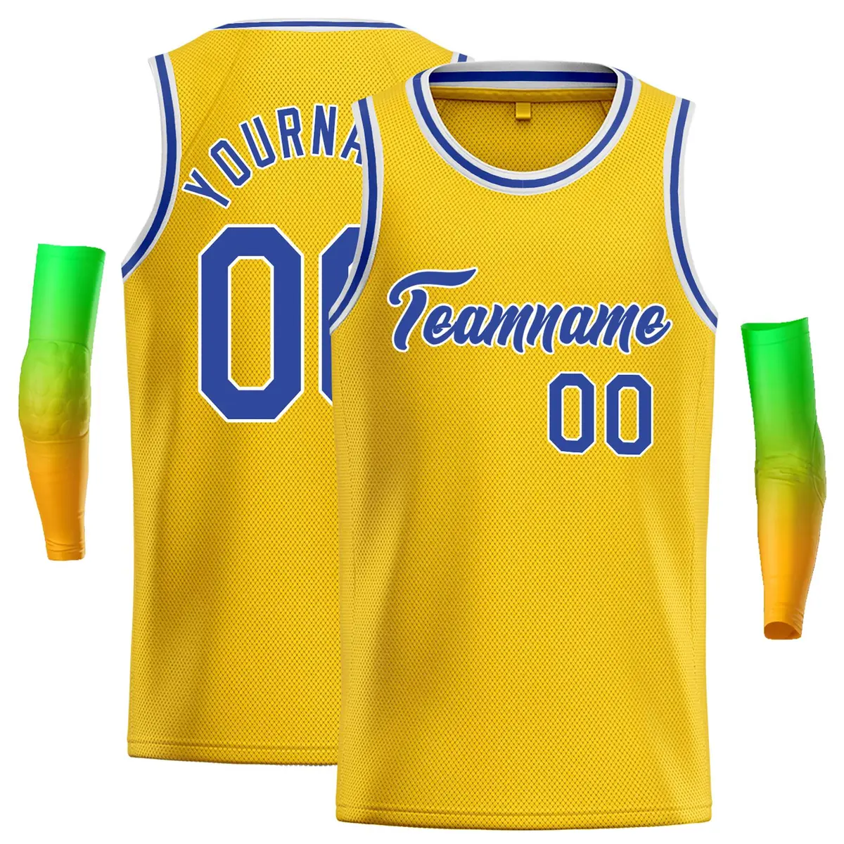 Yellow Royal-White Classic Casual Basketball Jersey