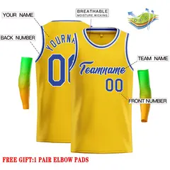 Yellow Royal-White Classic Casual Basketball Jersey 2