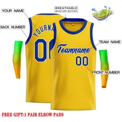 Yellow Royal-White Classic Casual Basketball Jersey 2