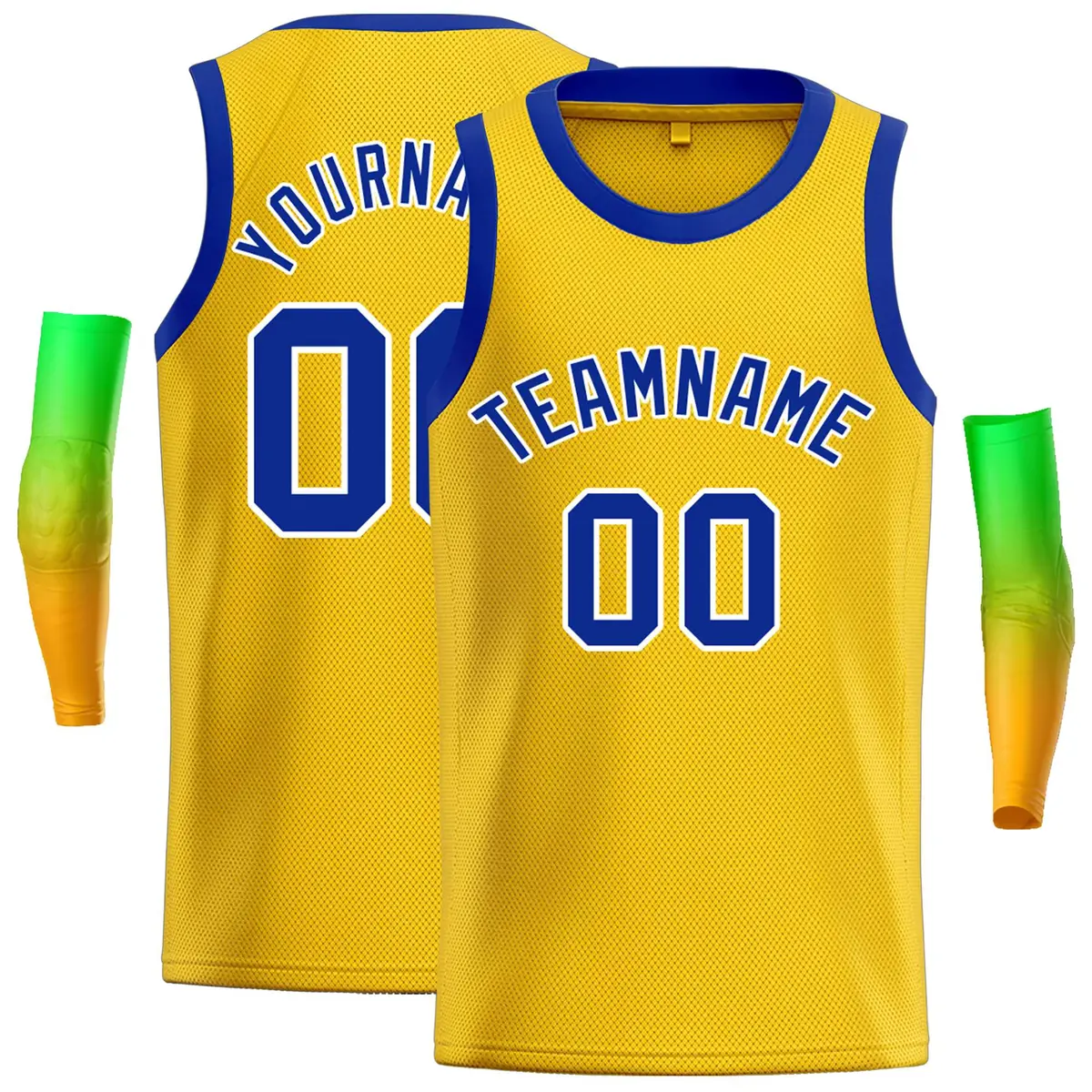 Yellow Royal-White Classic Casual Basketball Jersey