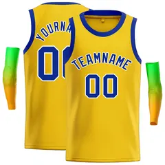 Yellow Royal-White Classic Casual Basketball Jersey 1