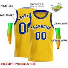Yellow Royal-White Classic Casual Basketball Jersey 2