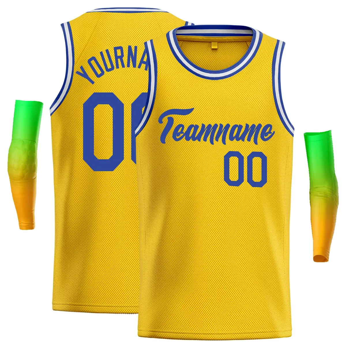 Yellow Royal-White Classic Casual Basketball Jersey