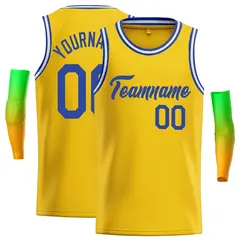 Yellow Royal-White Classic Casual Basketball Jersey