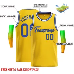 Yellow Royal-White Classic Casual Basketball Jersey 2