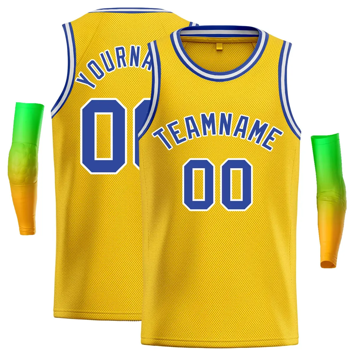 Yellow Royal-White Classic Casual Basketball Jersey