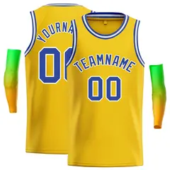 Yellow Royal-White Classic Casual Basketball Jersey