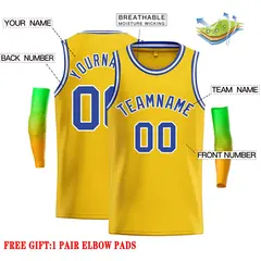 Yellow Royal-White Classic Casual Basketball Jersey 2