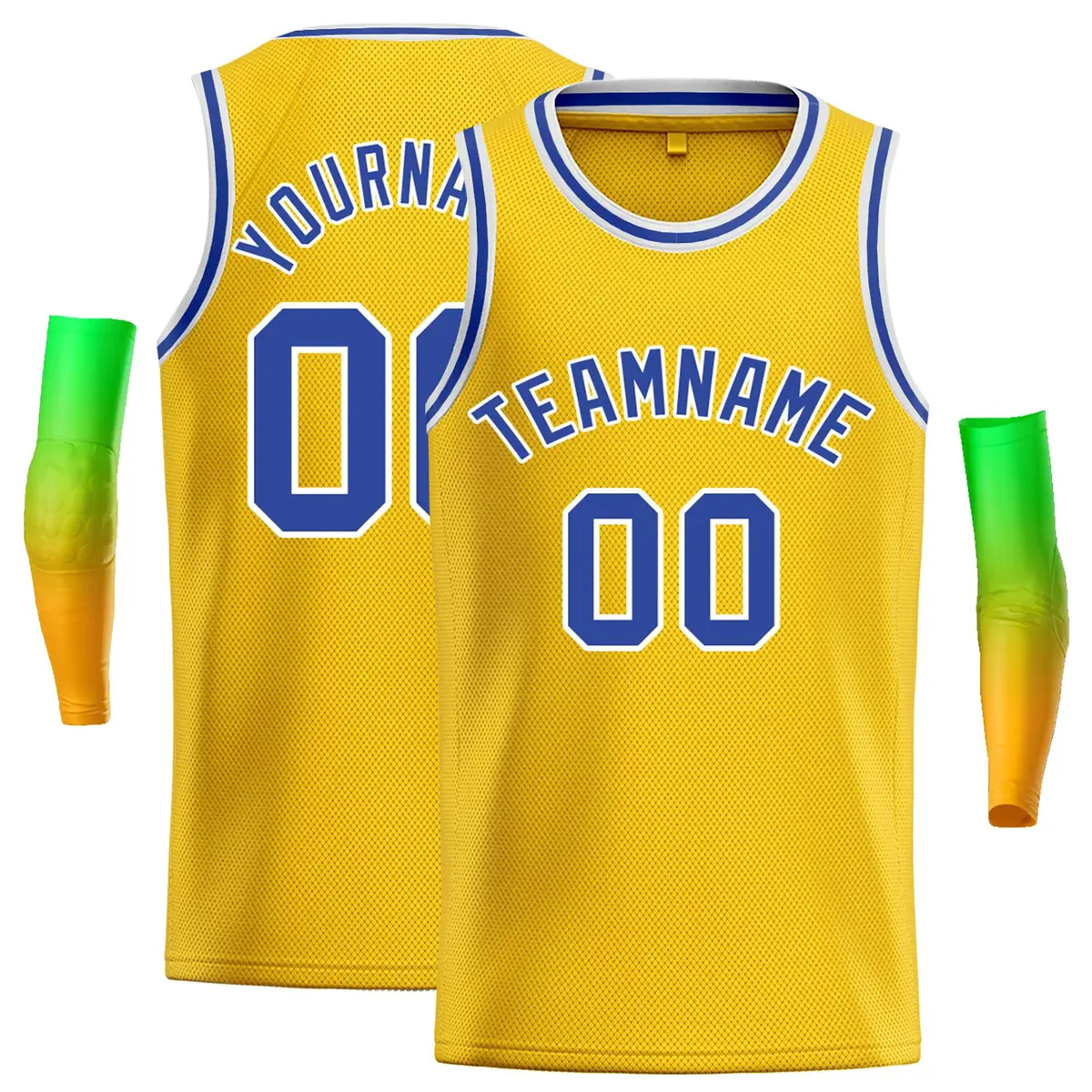 Yellow Royal-White Classic Casual Basketball Jersey