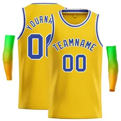 Yellow Royal-White Classic Casual Basketball Jersey