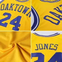 Yellow Royal-White Classic Mesh Sport Basketball Jersey 5