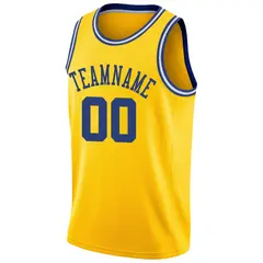 Yellow Royal-White Classic Mesh Sport Basketball Jersey 6