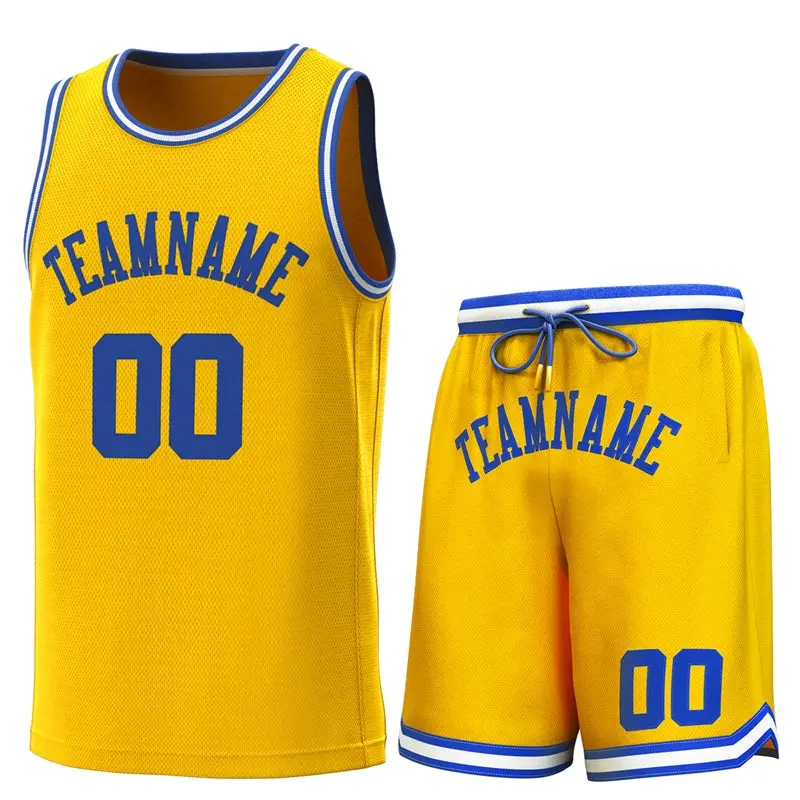 Yellow Royal-White Classic Sets Basketball Jersey
