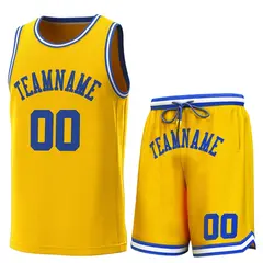 Yellow Royal-White Classic Sets Basketball Jersey 1