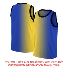 Yellow Royal White Gradient Fashion Basketball Jersey 4