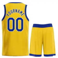 Yellow Royal-White Sets Basketball Jersey 2