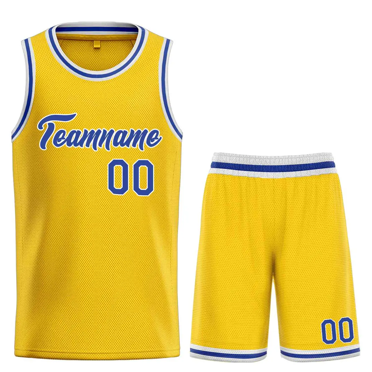 Yellow Royal-White Sets Basketball Jersey