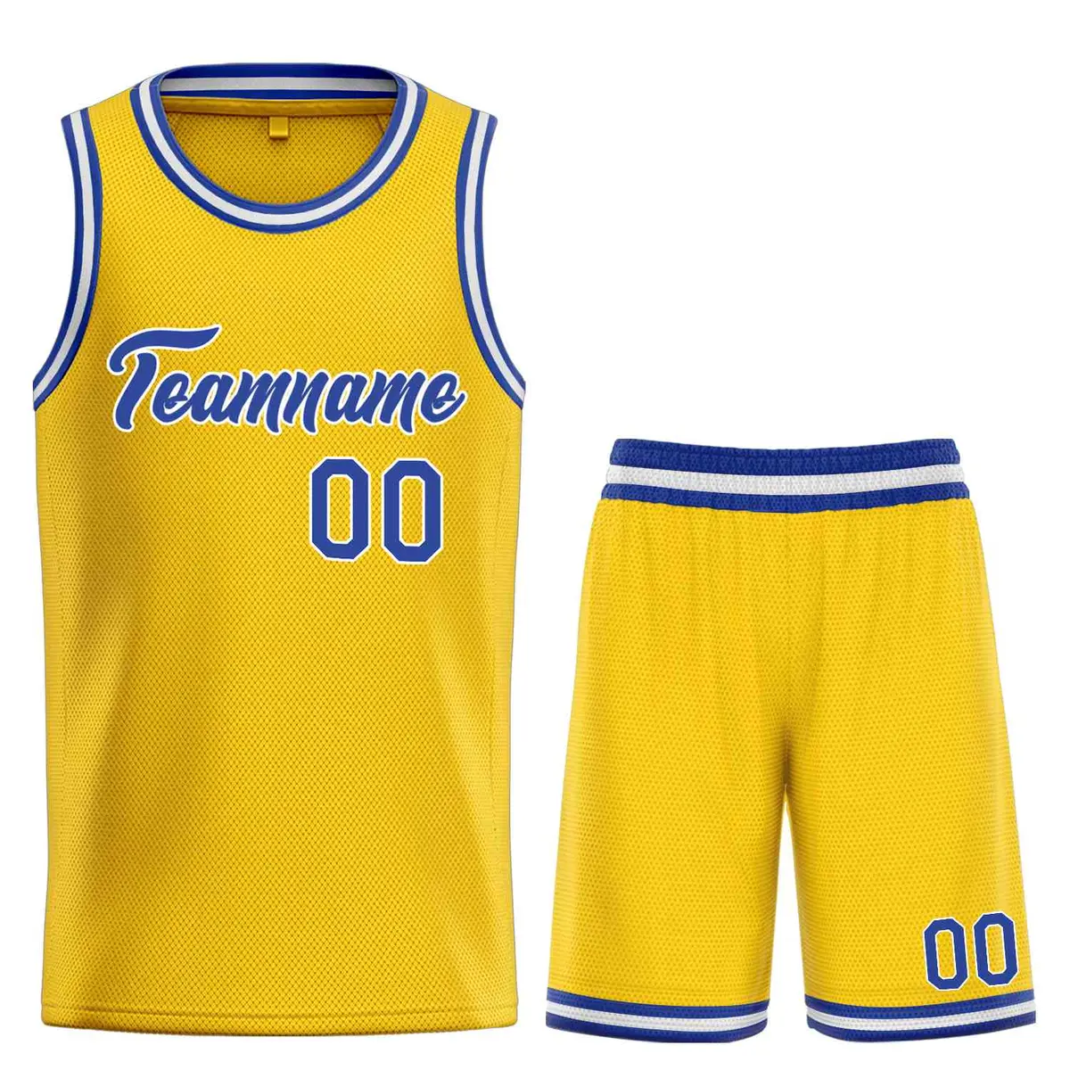 Yellow Royal-White Sets Basketball Jersey
