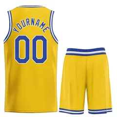 Yellow Royal-White Sets Basketball Jersey 2