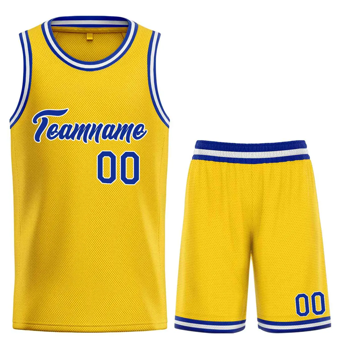 Yellow Royal-White Sets Basketball Jersey
