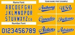 Yellow Royal-White Solid Classic Authentic Baseball Jersey 3