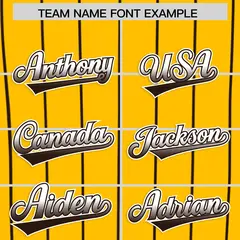 Yellow San Diego City Silhouette Baseball Jersey 3