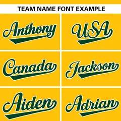 Yellow Stand Collar Classic Baseball Jersey 3