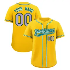 Yellow Team Baseball Jersey