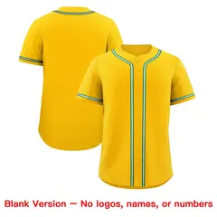 Yellow Team Baseball Jersey 8