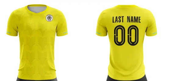 Yellow Training Sports Soccer Jersey