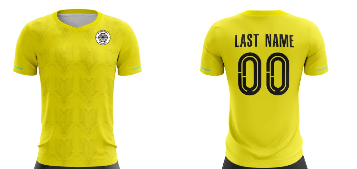 Yellow Training Sports Soccer Jersey