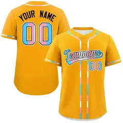 Yellow Transgender Pride Month Classic Baseball Jersey 1