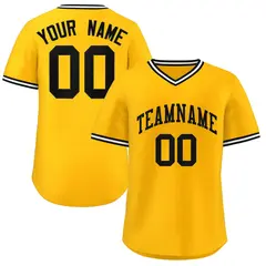 Yellow White Authentic Classic Pullover Baseball Jersey