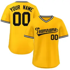 Yellow White Authentic Pullover Baseball Jersey