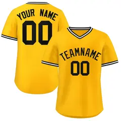 Yellow White Classic Authentic Pullover Baseball Jersey