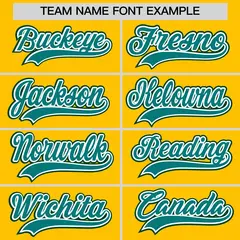 Yellow White Green Baseball Jersey 4