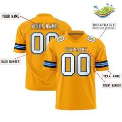 Yellow White-Navy Classic Authentic Football Jersey 2