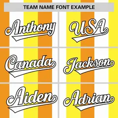Yellow White-Orange Maverique Pride Color Block Baseball Jersey 3