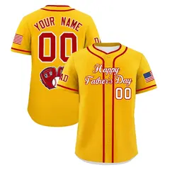 Yellow White Red Father's Day Classic Baseball Jersey